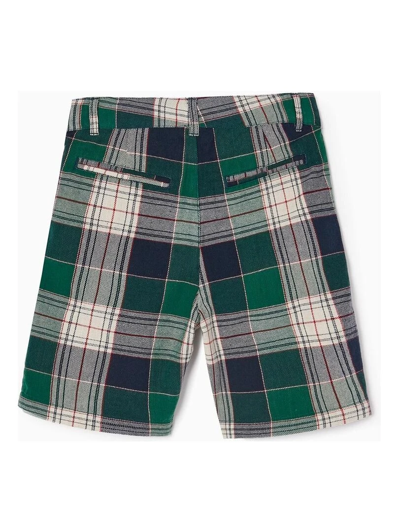 Shorts en coton à carreaux pour garçon 'You&Me' NOËL Vert