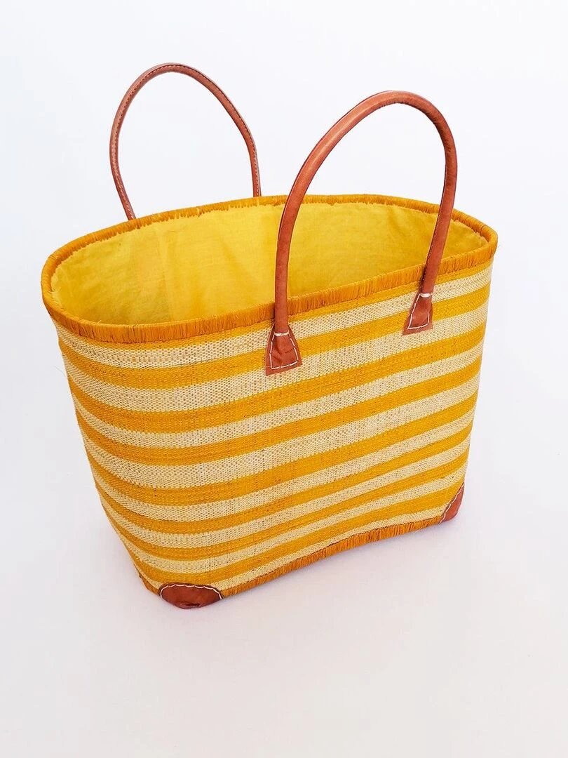 Panier Ambanja GM Safran avec pochon Jaune