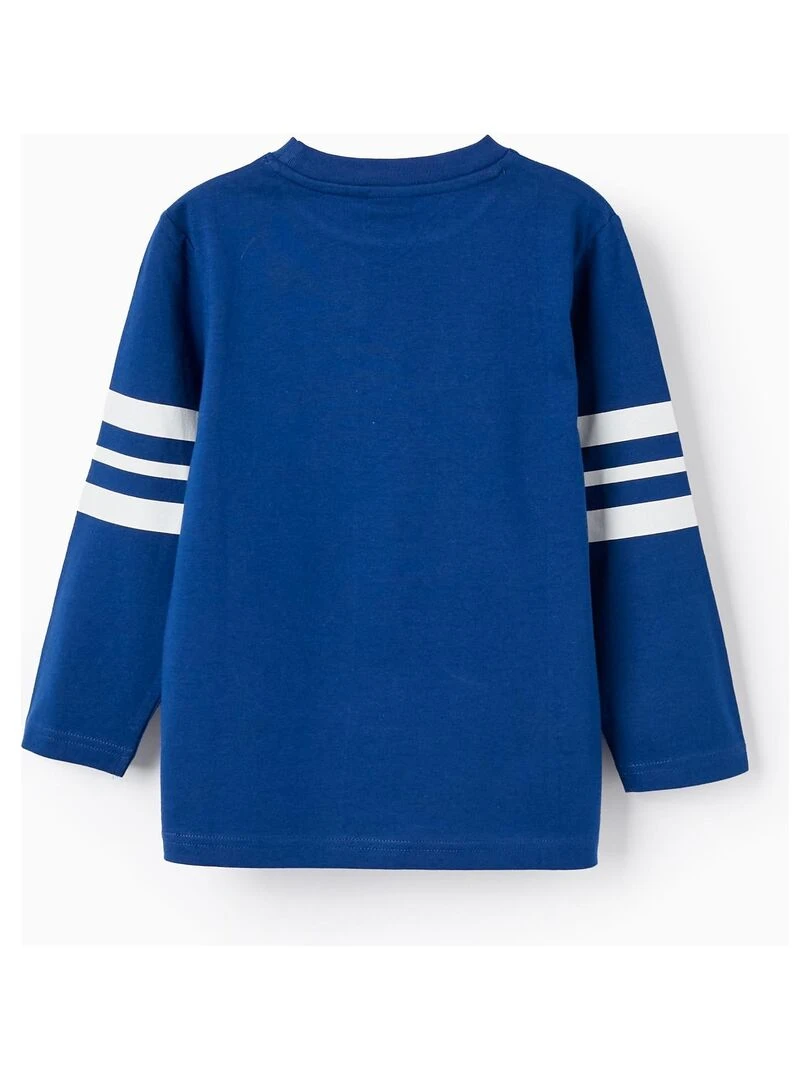 T shirt à manches longues pour garçon 'Super Mario' Bleu