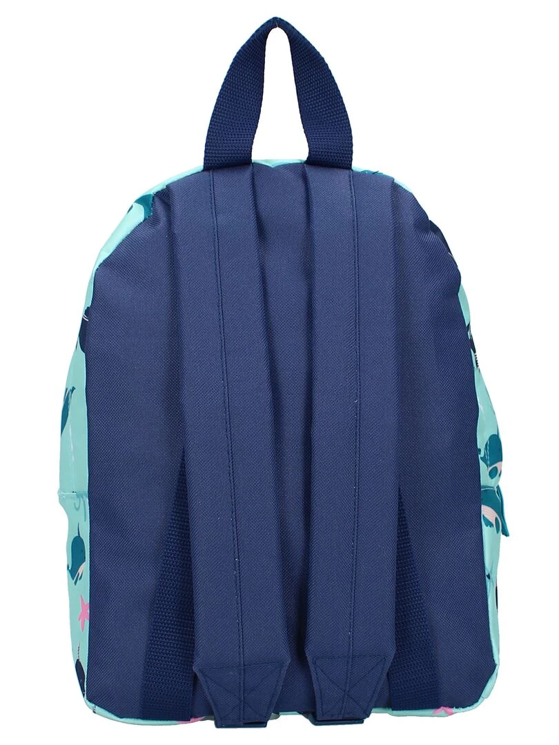 Sac à dos imprimé baleine   bleu