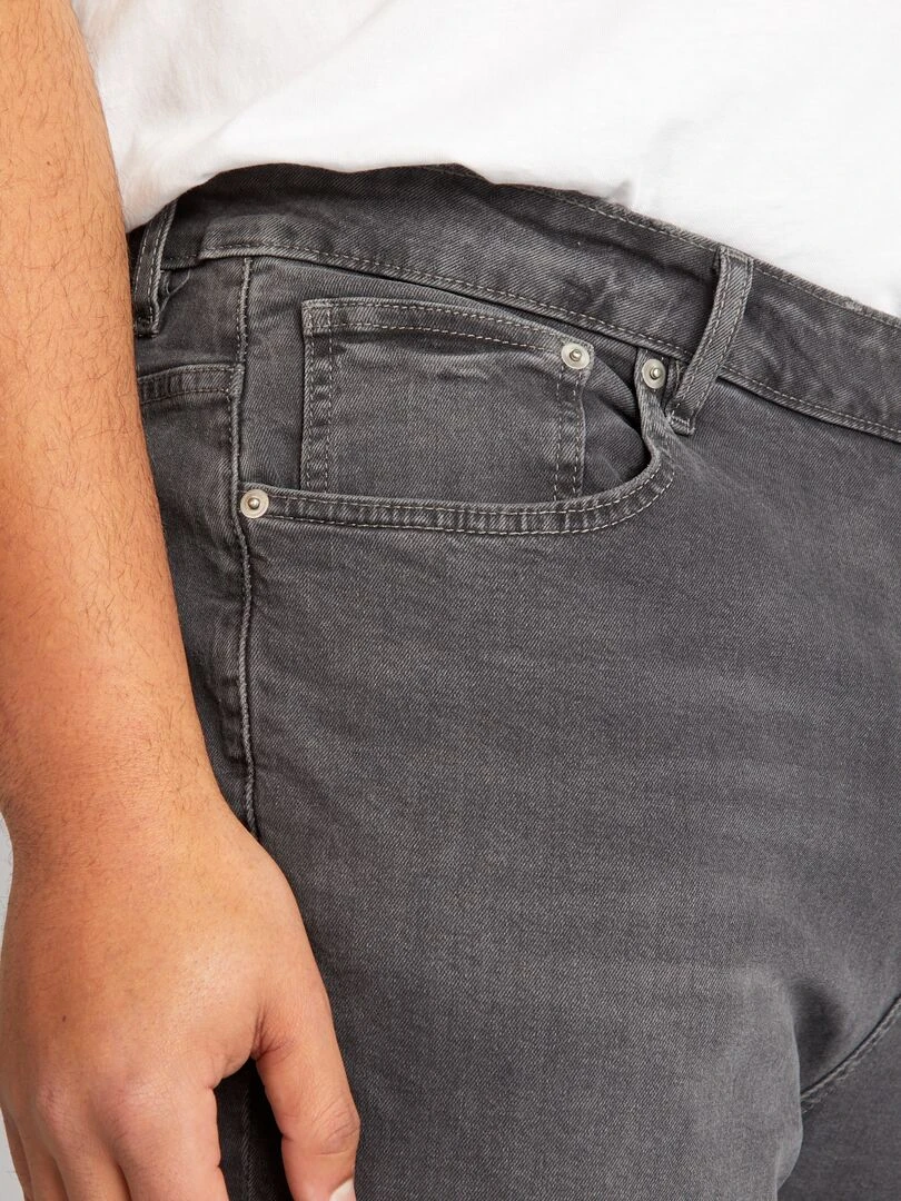 Jean slim à 5 poches   L32   Gris