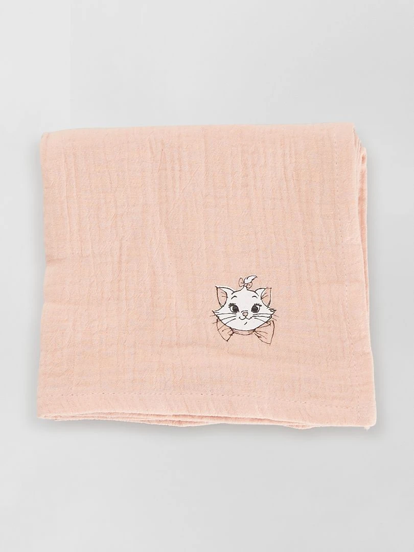 Lot de 2 langes 'Marie'   rose/écru