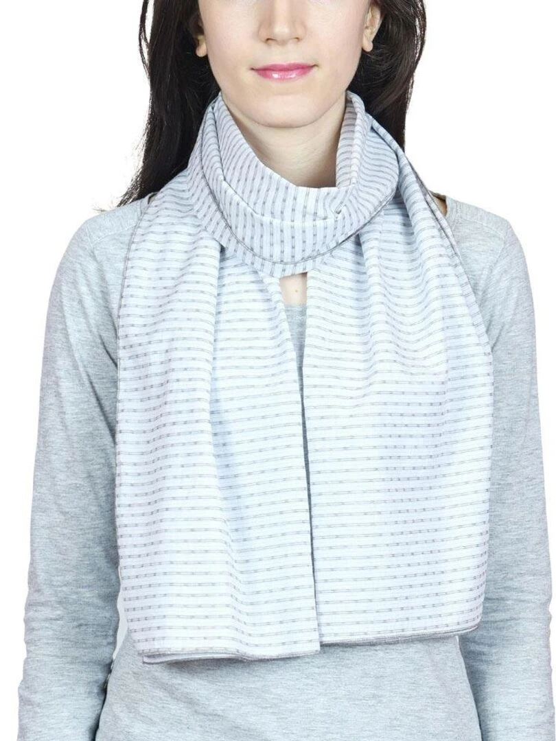 Echarpe coton Darna   Blanc Bleu