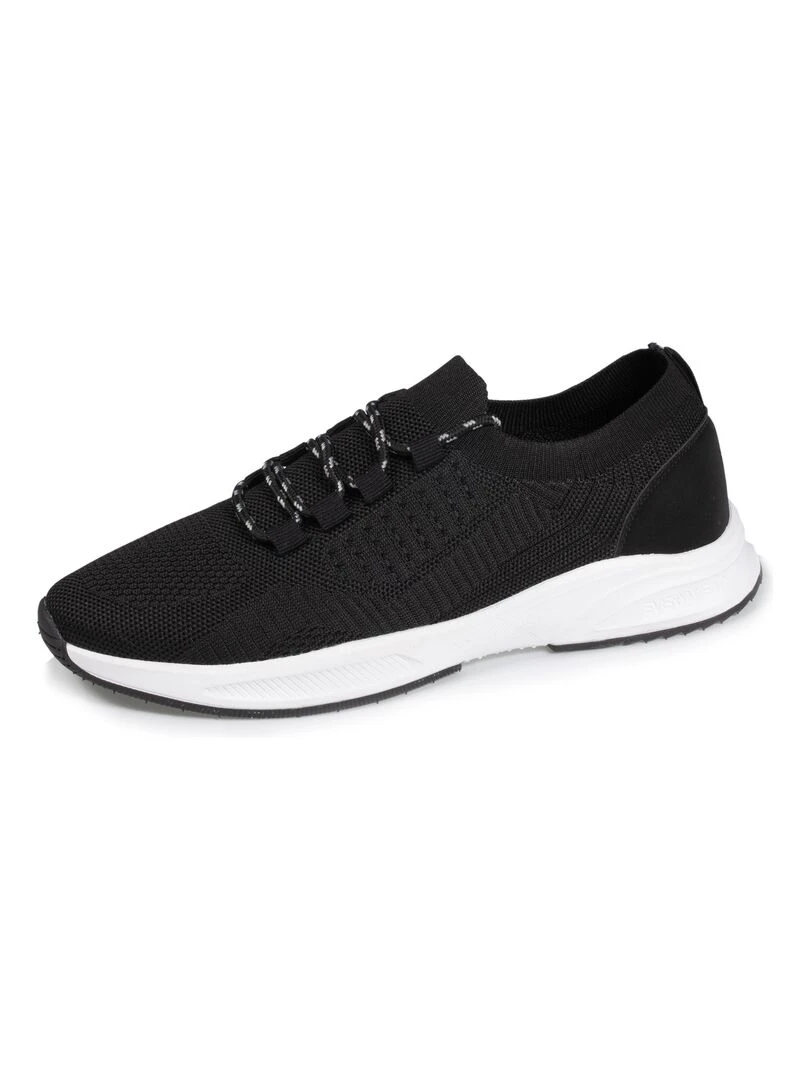 Baskets Confort Homme slip on lacets Noir Noir