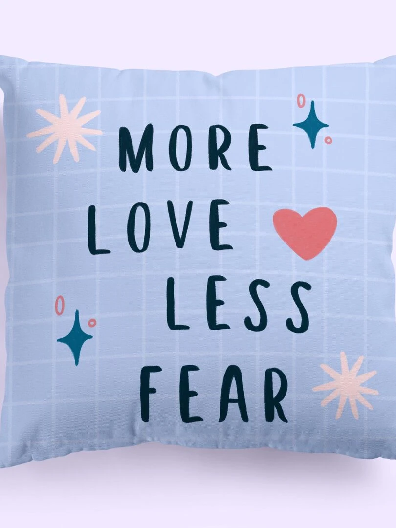 Housse de coussin décoratif Meow love "Happyfriday"   Blanc