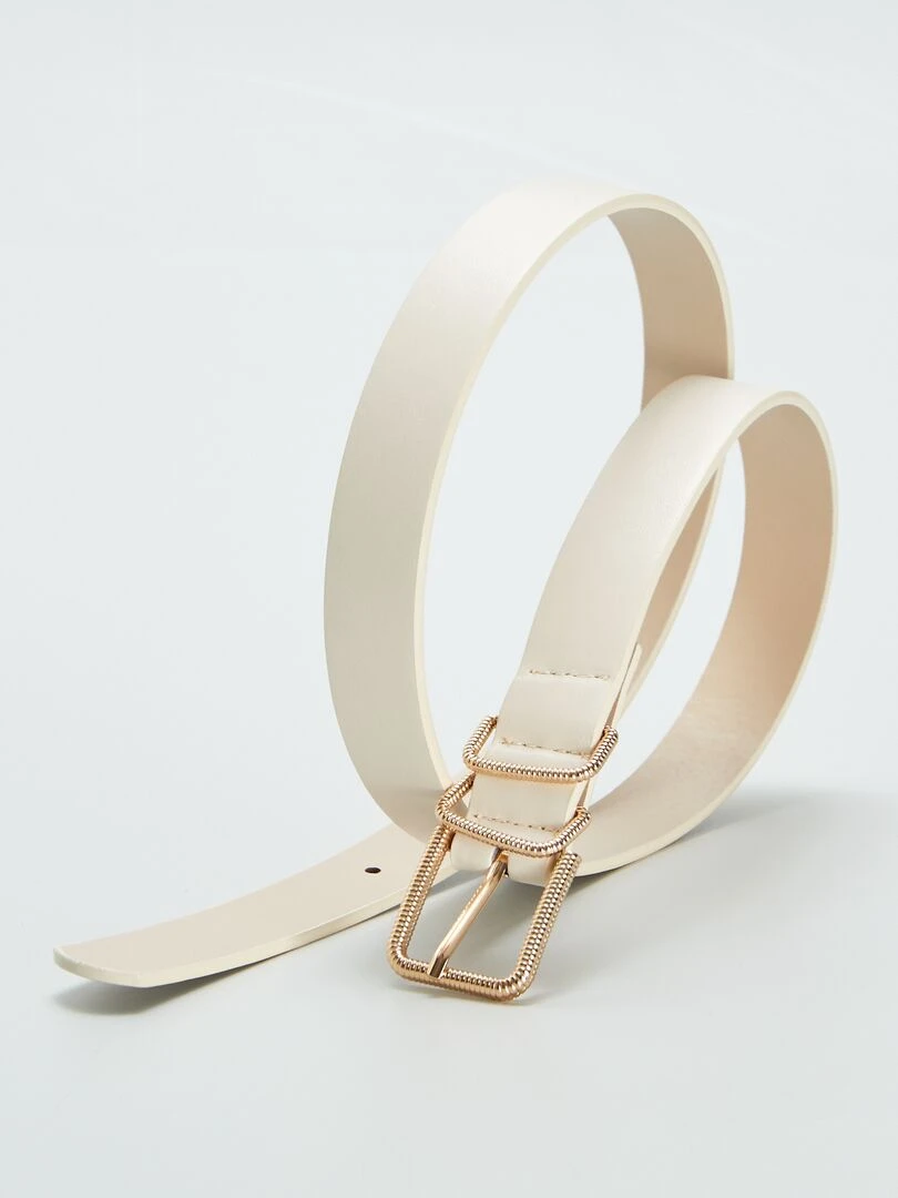 Ceinture basique lisse beige