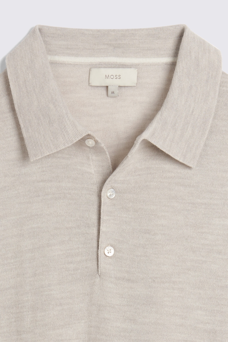 Ecru Bouclé Zip-Neck Polo Shirt   Buy Online at Moss