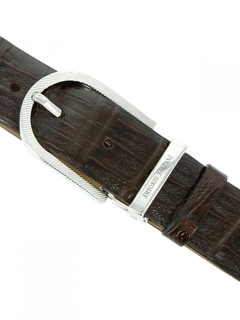 Ceinture cuir CROCO Marron