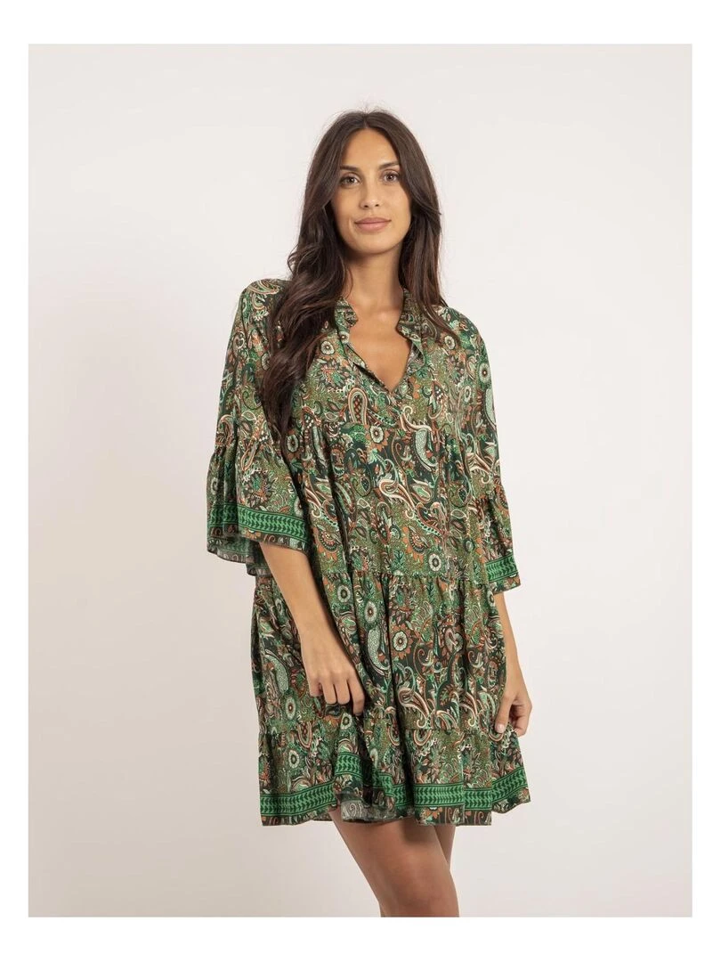 Robe courte motifs IMOSTA Vert