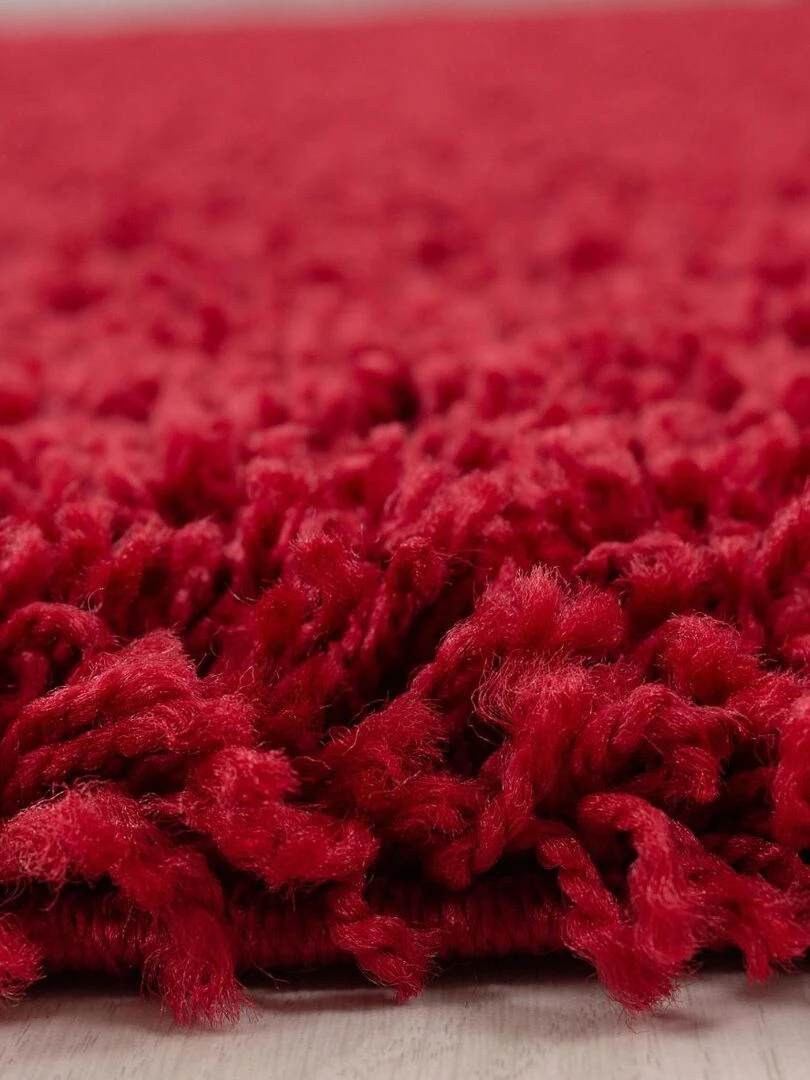 Tapis shaggy UNI C OEKO TEX® Rouge
