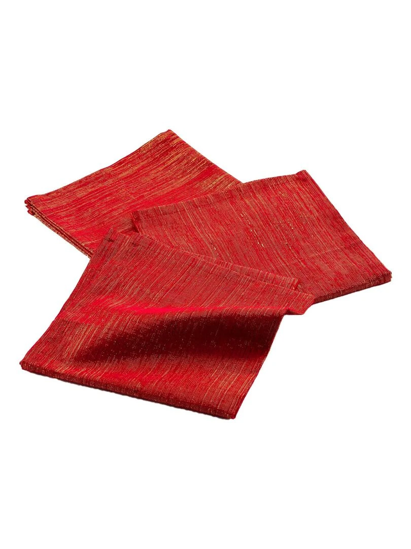3 Serviettes de table Collection Elégance Rouge