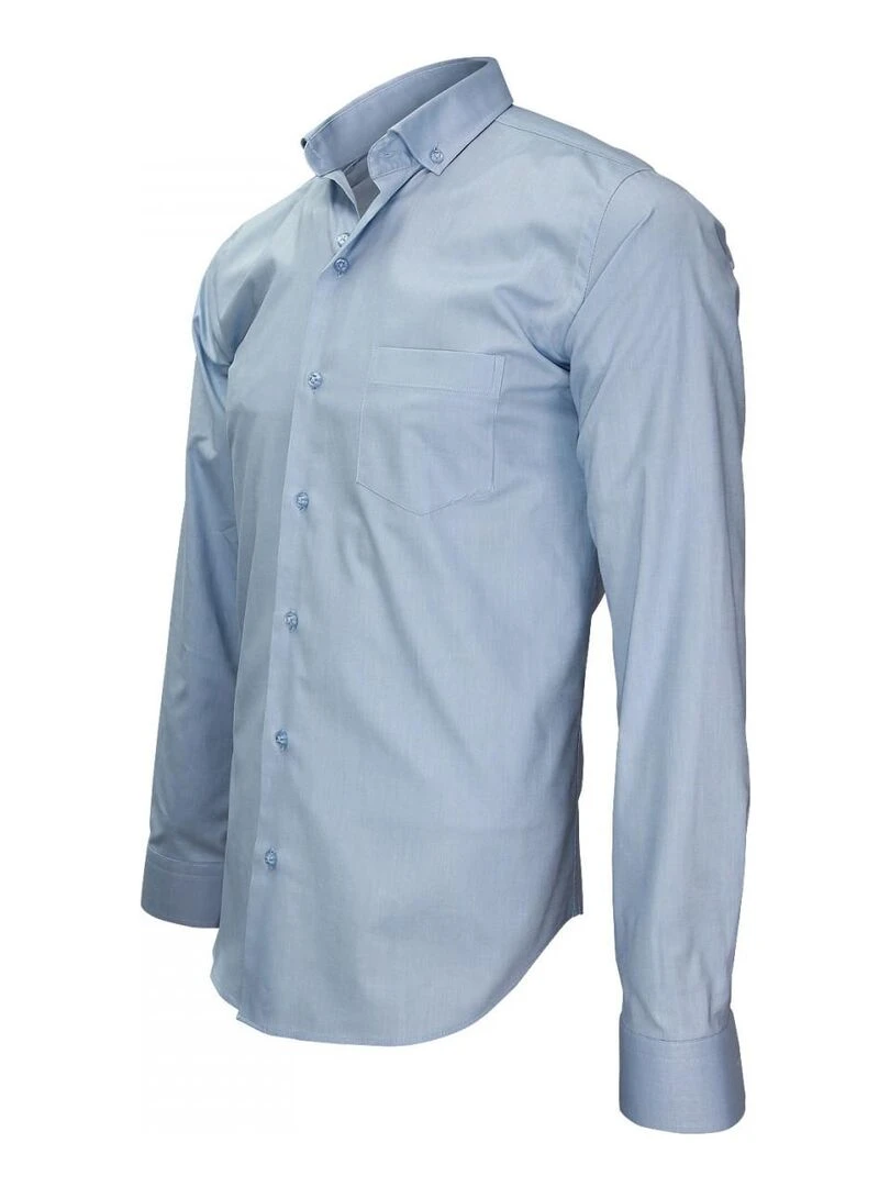 Chemise tissu pinpoint PRESTIGE   Bleu