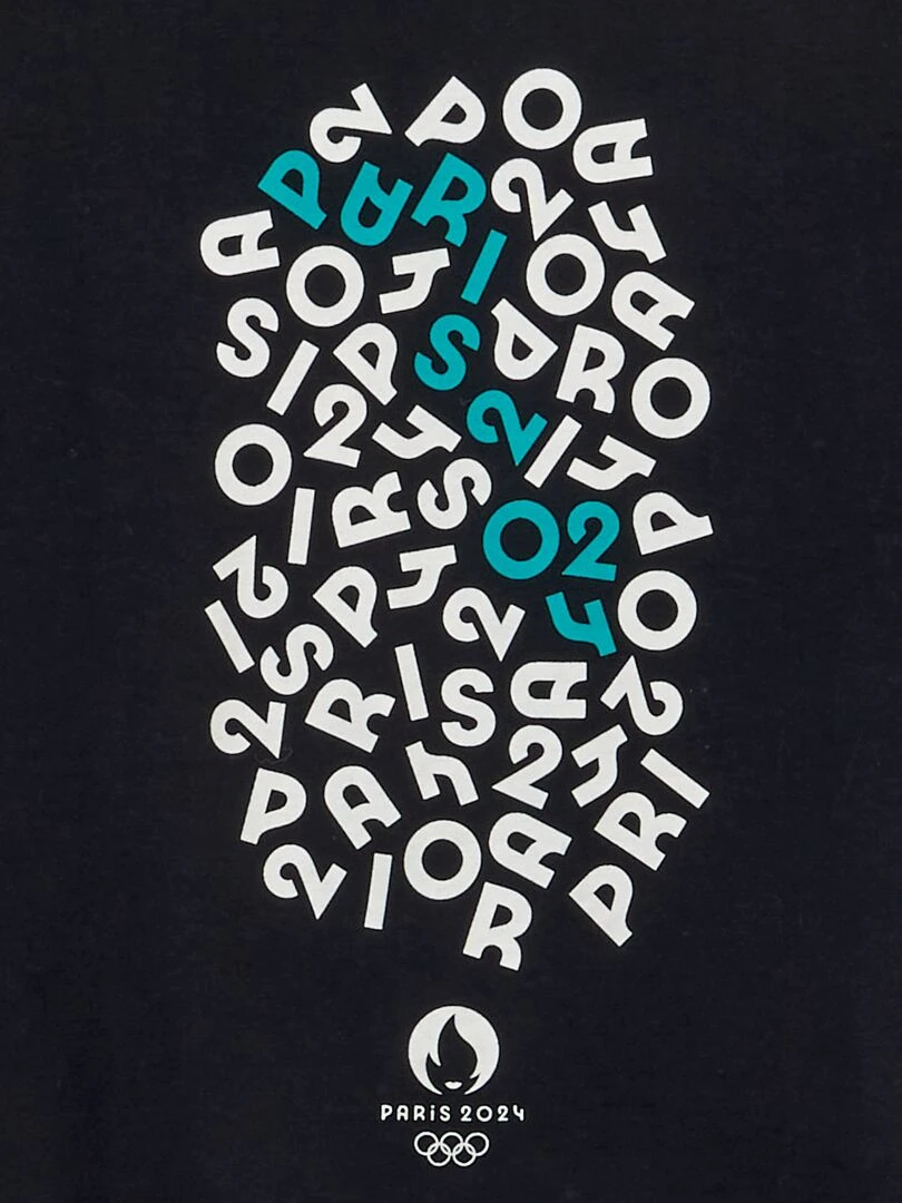 T shirt imprimé manches courtes   Paris 2024   Blanc