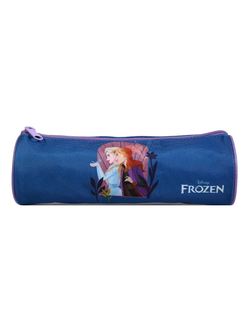 BAGTROTTER Trousse scolaire ronde Disney La Reine des Neiges Frozen Bleue Bleu