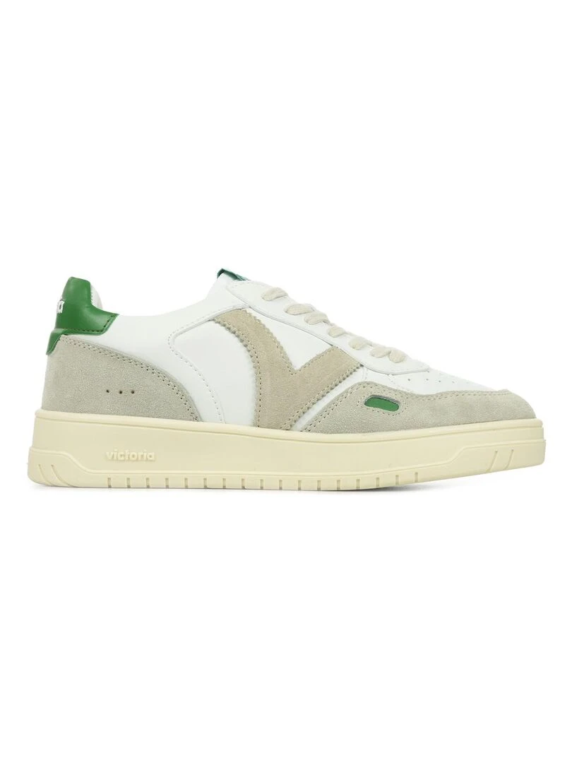 Baskets Victoria Seul Retro Efecto Piel & Serra Blanc