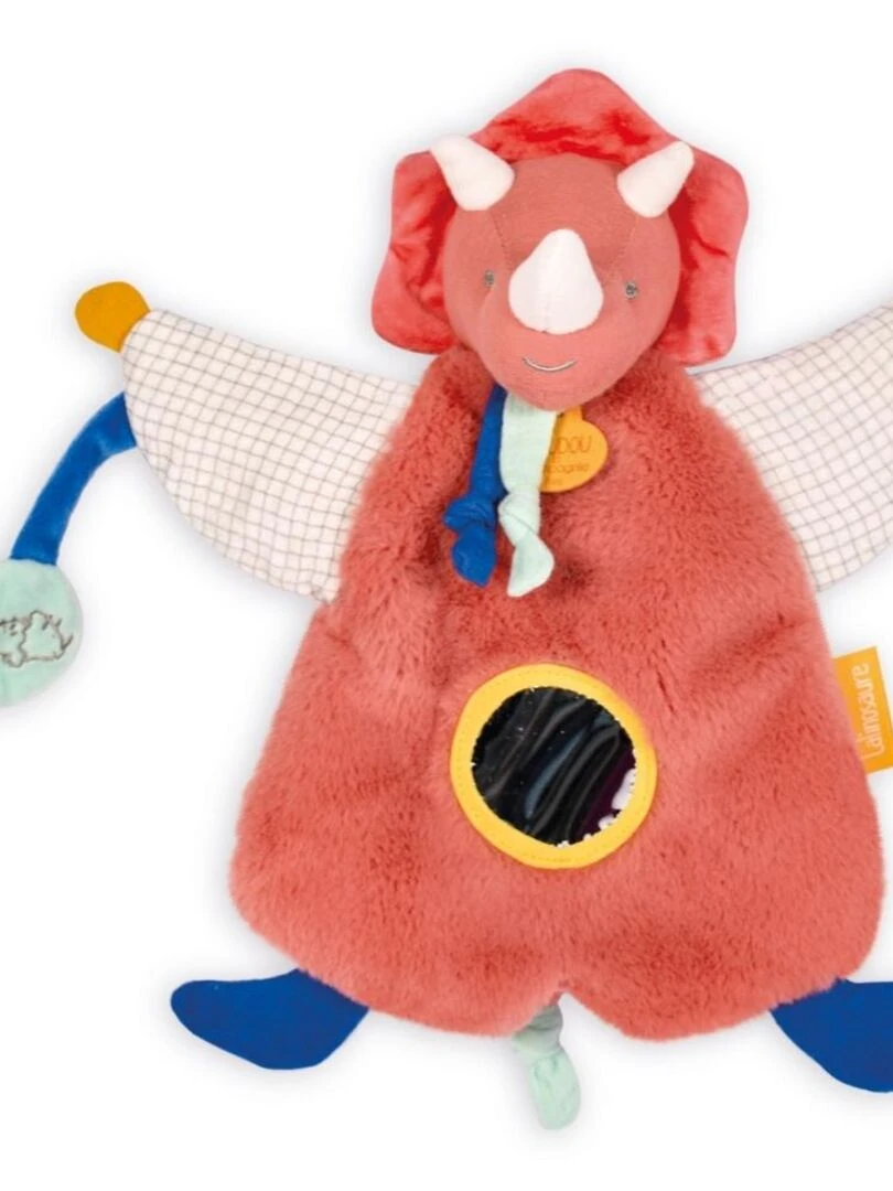 Doudou marionnette d'éveil 3 en 1 Dino Lou terracotta N/A