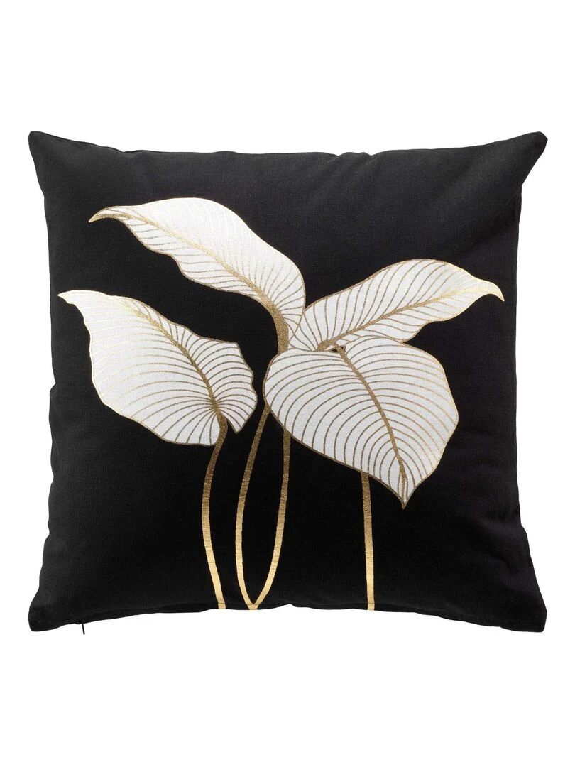 Coussin 45 x 45 cm Arum Jil or Noir