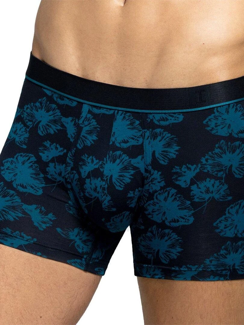 Boxer imprimé floral en lyocell I am Guardian Bleu