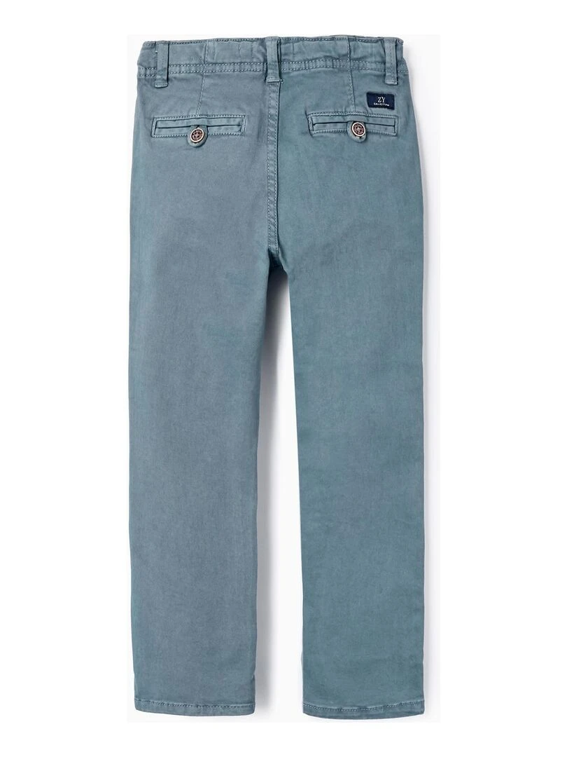 Pantalon En Sergé De Coton Pour Garçon 'Slim Fit' BROTHERS&SISTERS Bleu