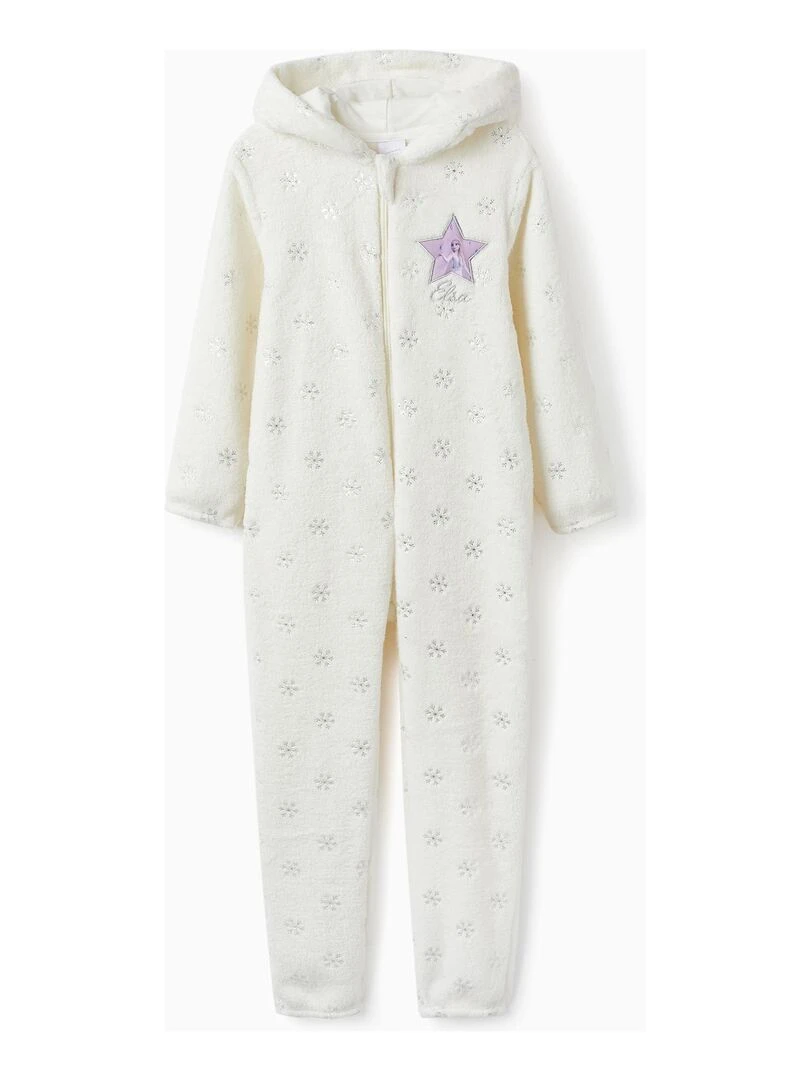 Pyjama Grenouillère avec Capuche et Diadème pour Fille 'Frozen II' FROZEN Blanc