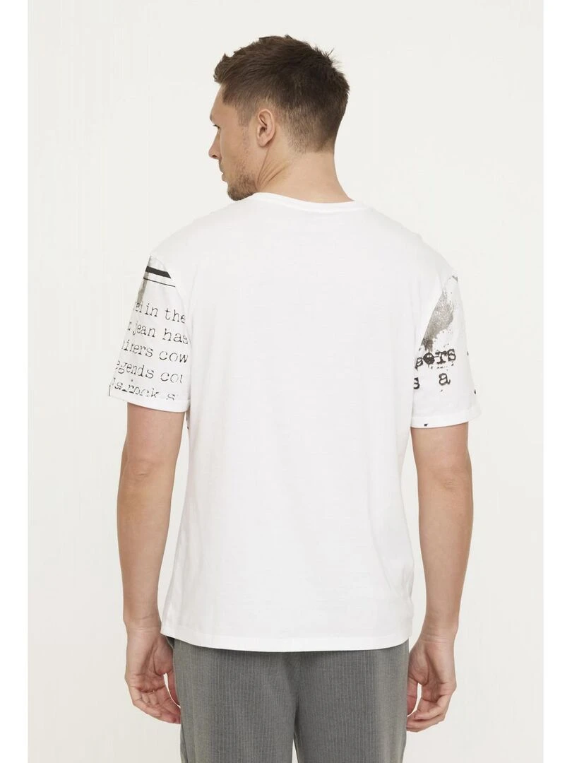 Lee Cooper T shirt manches courtes coton loose AZIRO Blanc