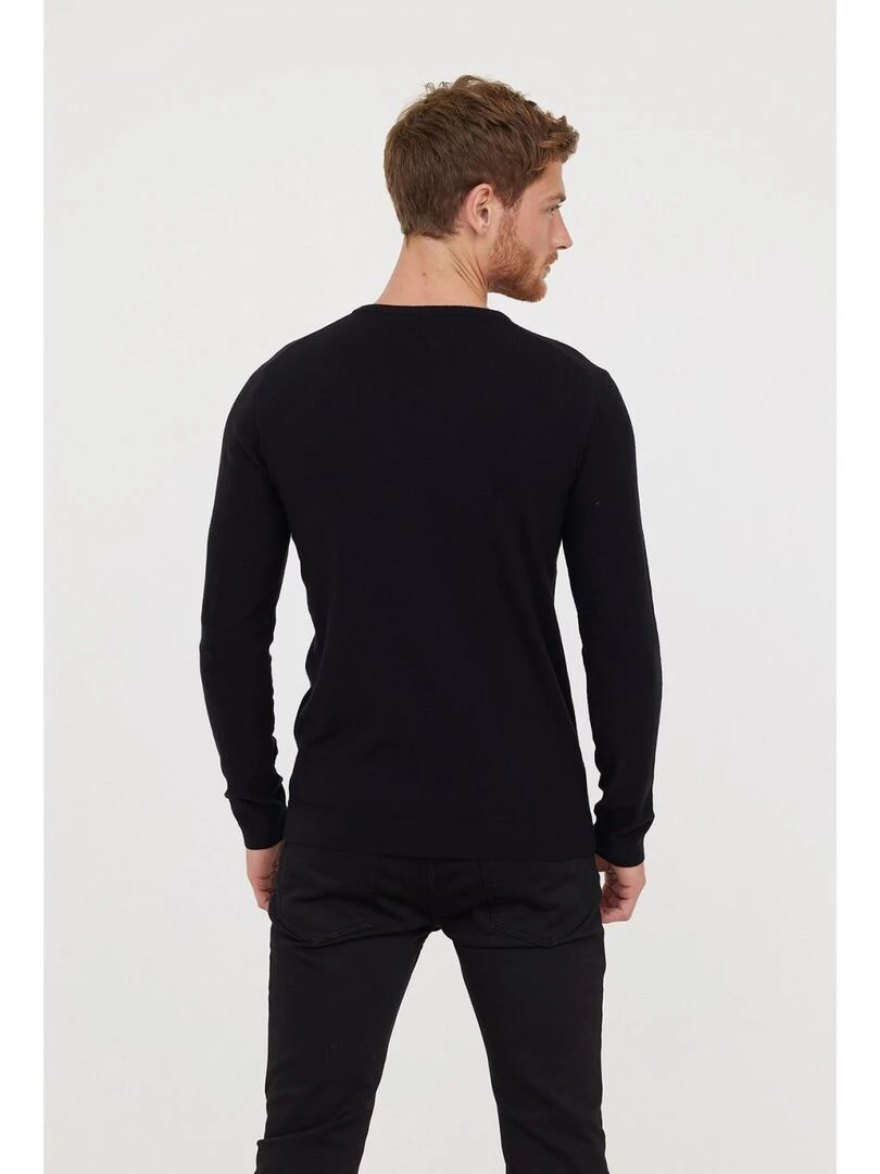 Lee Cooper   Pull coton regular CIFAR   Noir