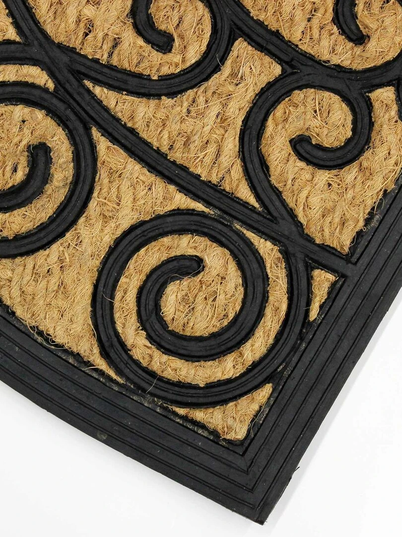 Paillasson demi lune coco marquise   Marron