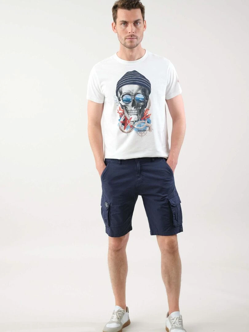 Bermuda casual pour homme 'Deeluxe' Bleu nuit