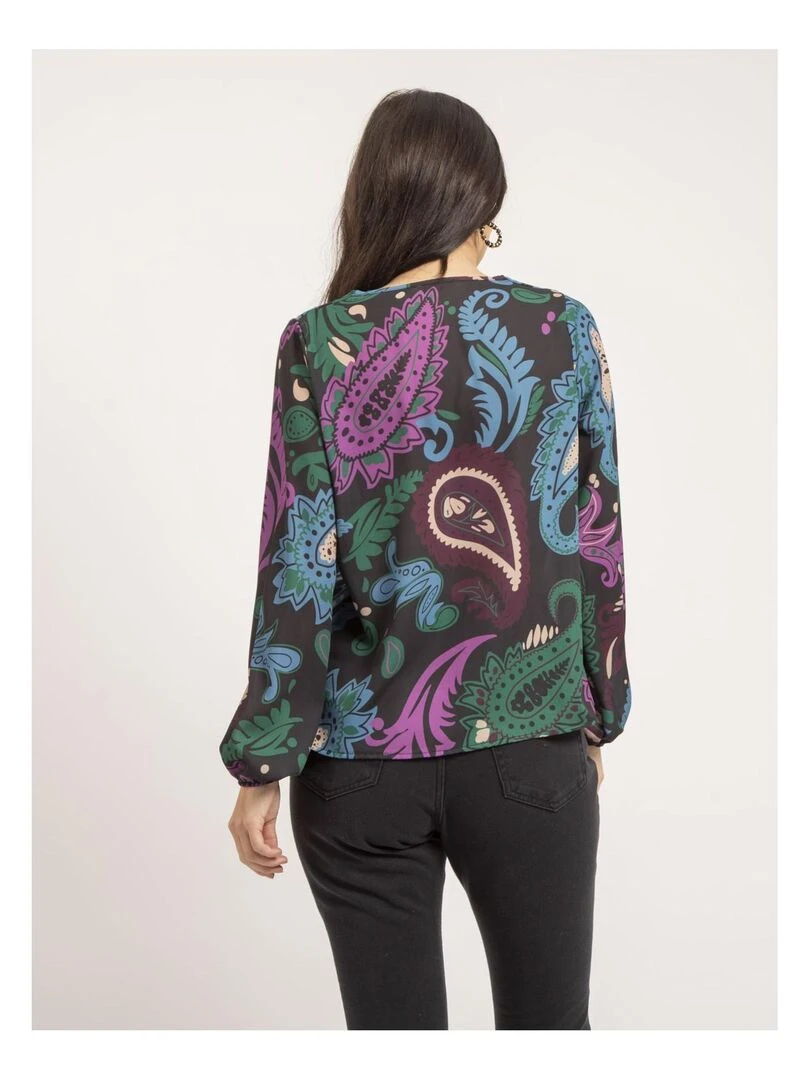 Blouse motifs ONDINE Noir