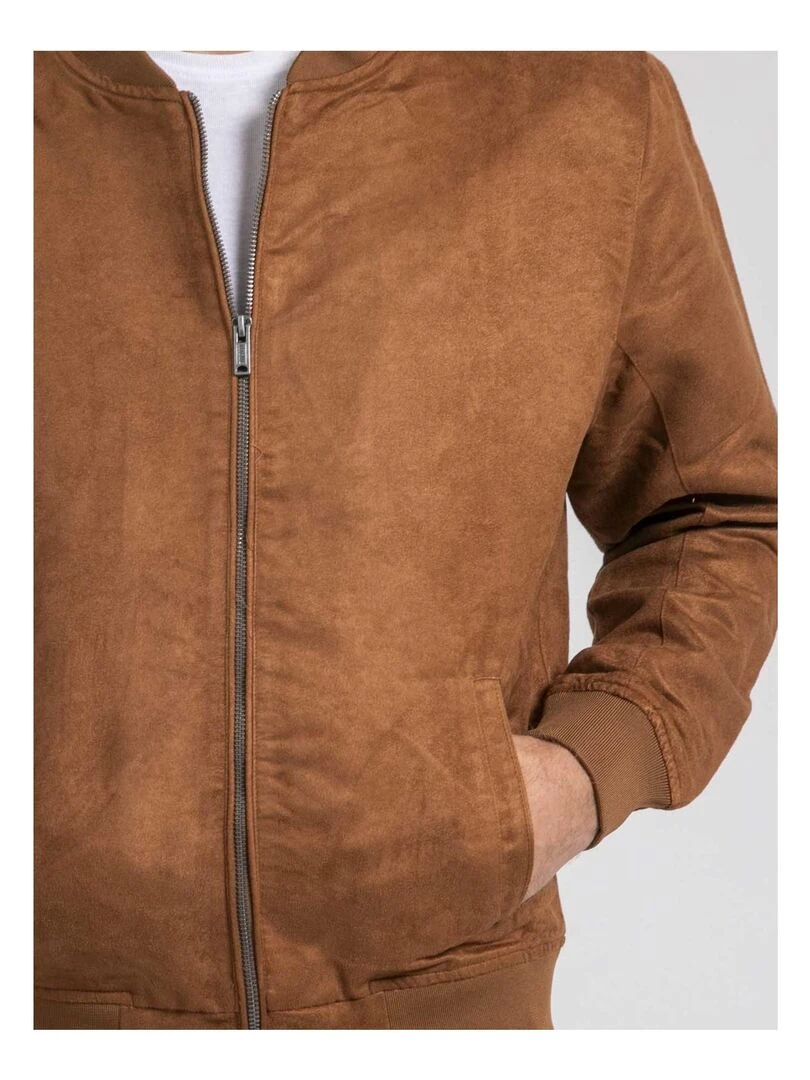 Blouson teddy suédine ZEGAN   Marron