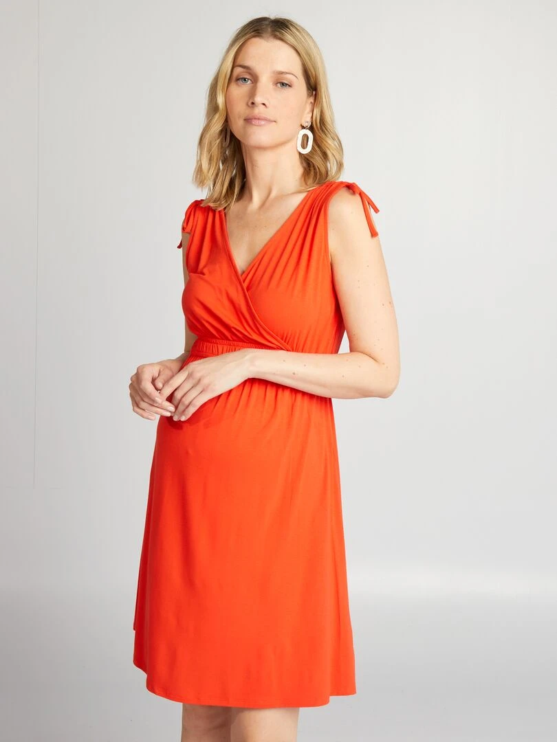 Robe courte allaitement   rouge
