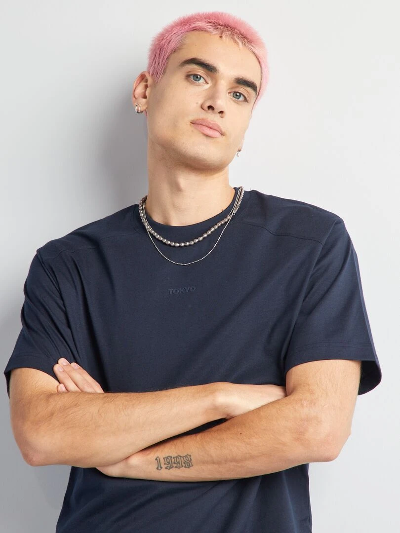 T shirt à manches courtes 'Tokyo'   Bleu