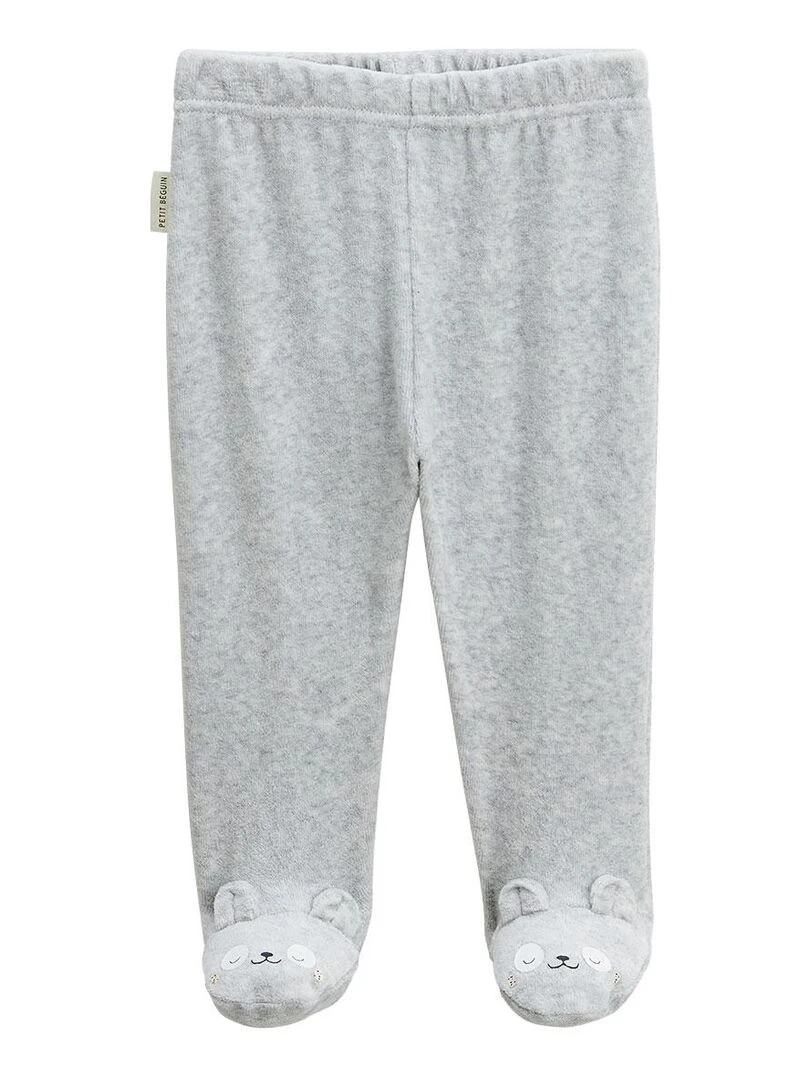 Pyjama bébé 2 pièces en velours Tropic Moon   Ecru
