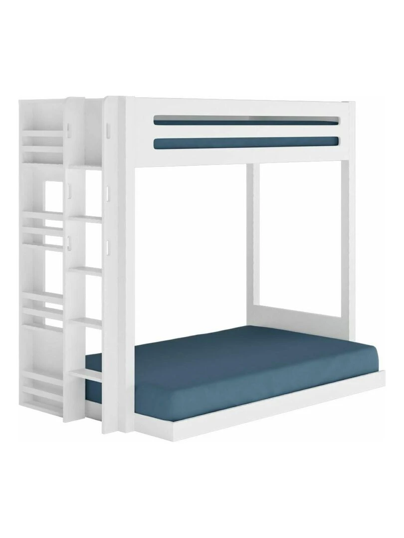 Lit superposé 3 places Montessori Isa AKITEN RETAIL Blanc Blanc