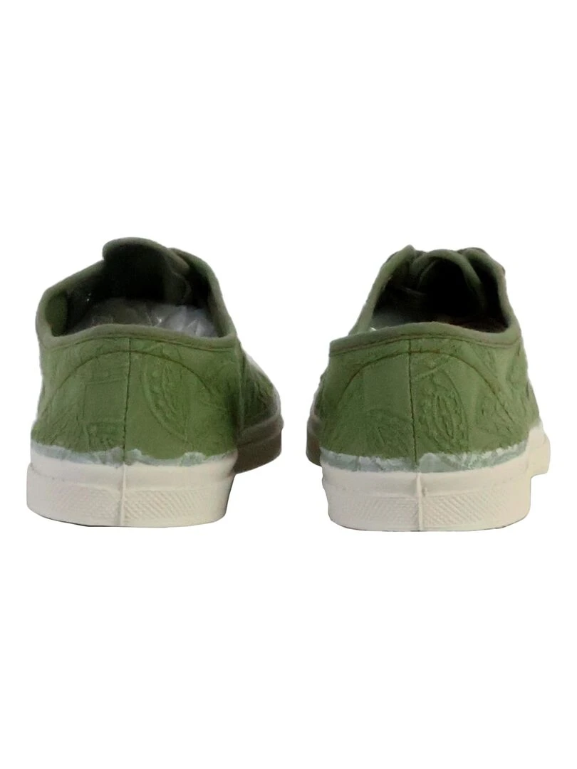 Tennis à Lacets Bensimon Broderie Anglaise   Vert