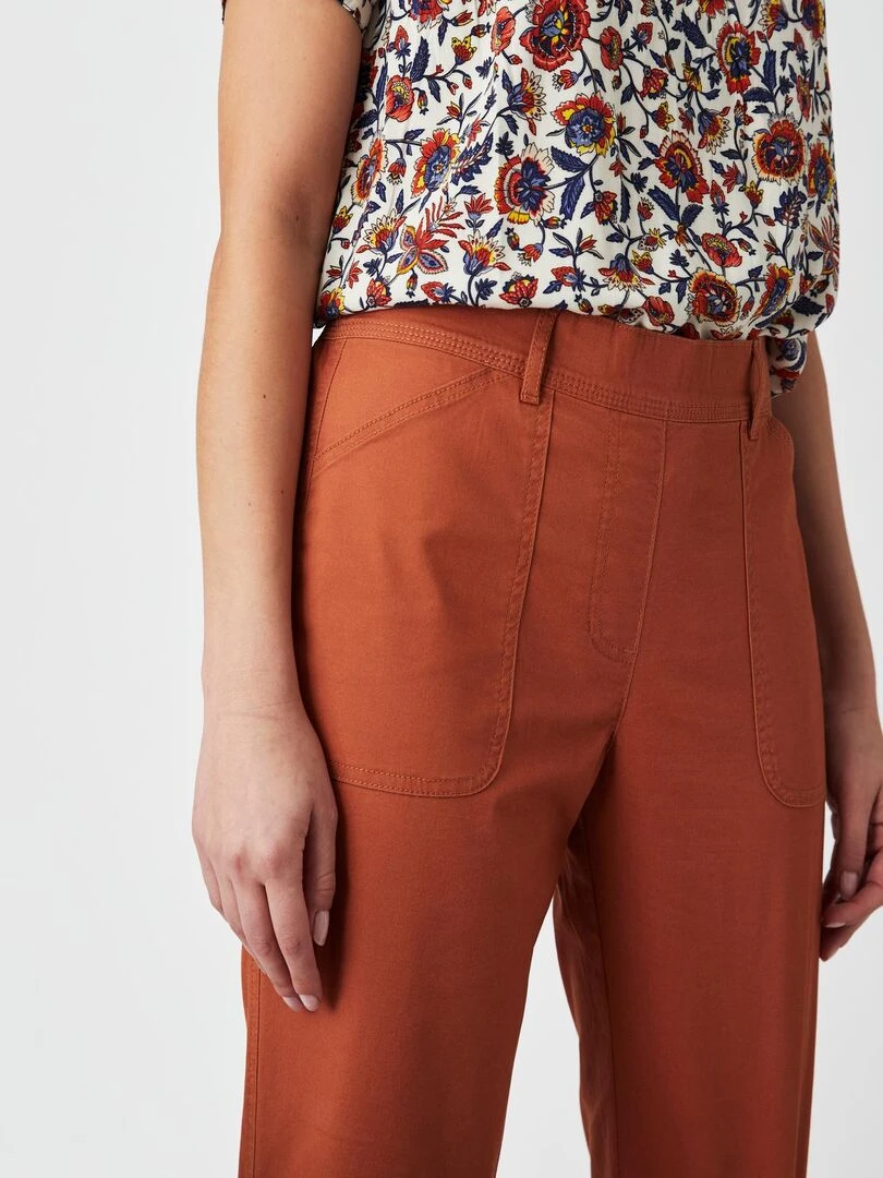 Pantalon 7/8ème transformable Damart Marron caramel