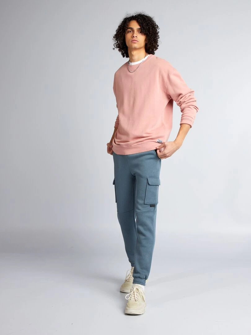 Sweat classique en molleton Rose