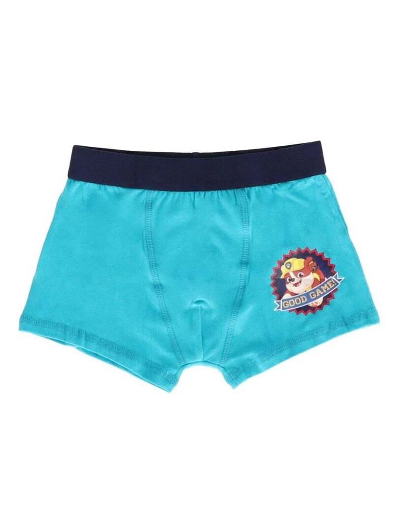 Lot de 5 boxers Pat Patrouille 8/9 ans Garçon 95% Coton/5% Elasthanne Bleu