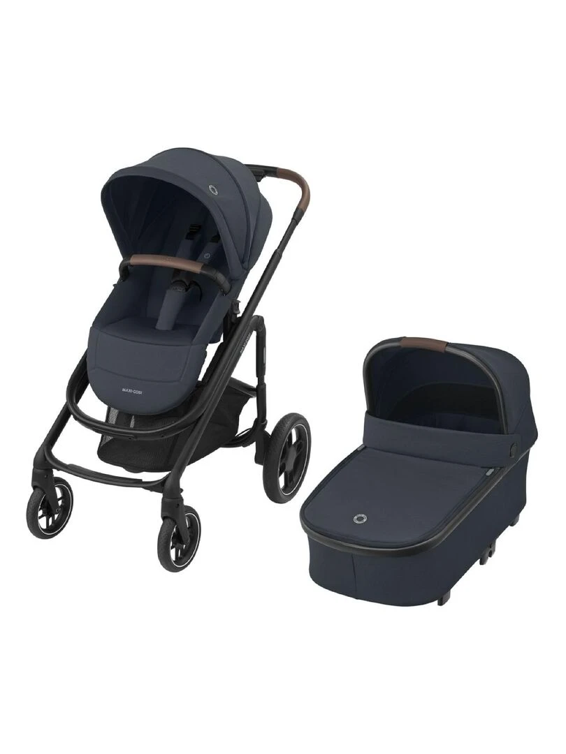 MAXI COSI poussette Duo combinée Plaza Plus 0 à 4 ans (22kg) Nacelle incluse Essential Graphite Gris Gris