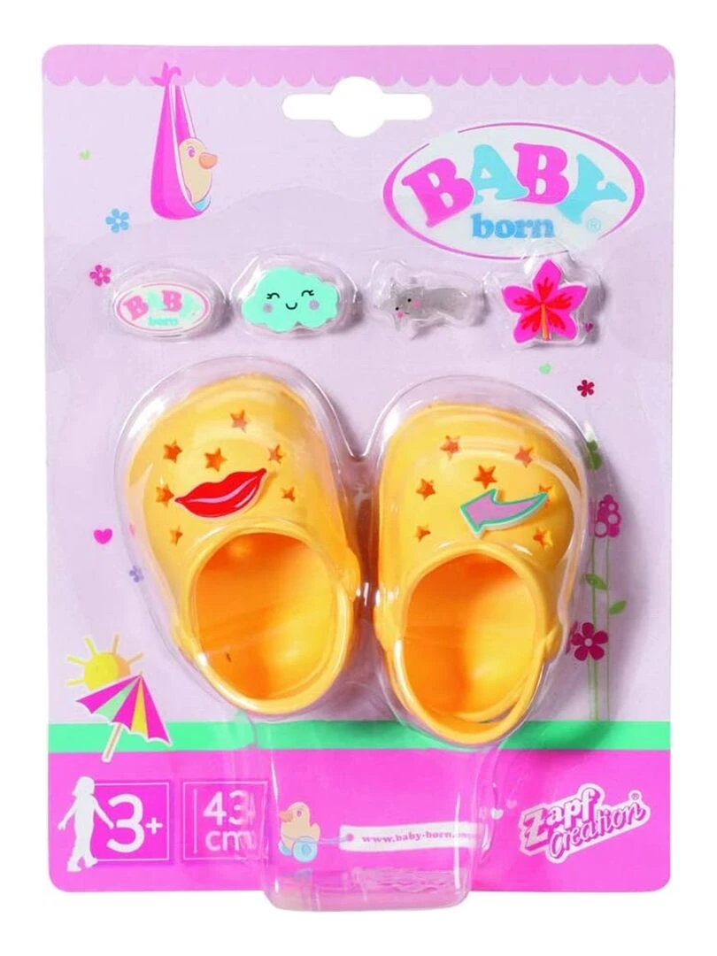 BABY born 43cm Chaussures de vacances avec 6 motifs à clipser N/A