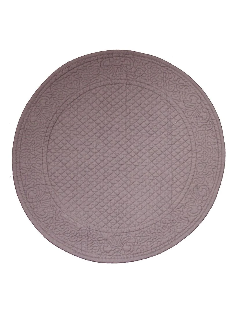 Set de table rond et matelassé Taupe