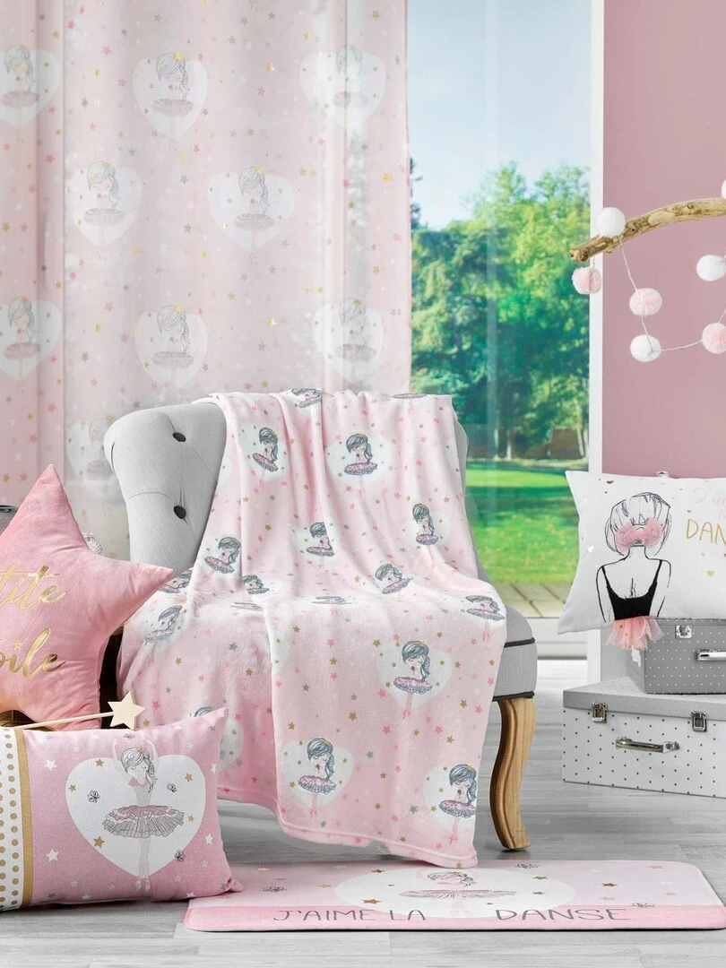 Tapis velours Petite Danseuse Etoile   Rose