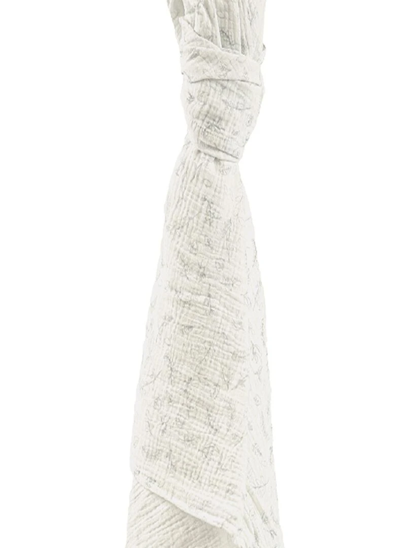 Maxi lange en coton bio Leafy Bunny Ecru