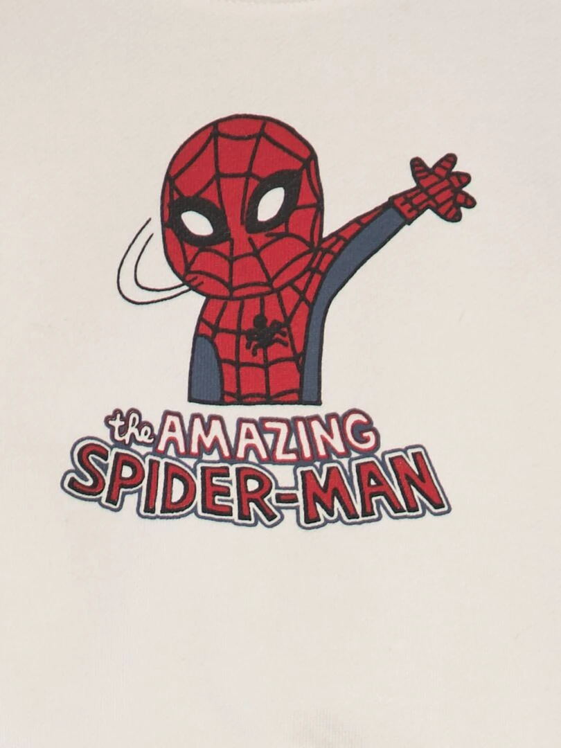 Ensemble jogging 'Spider Man' 'Marvel' sweat + pantalon 2 pièces BLANC