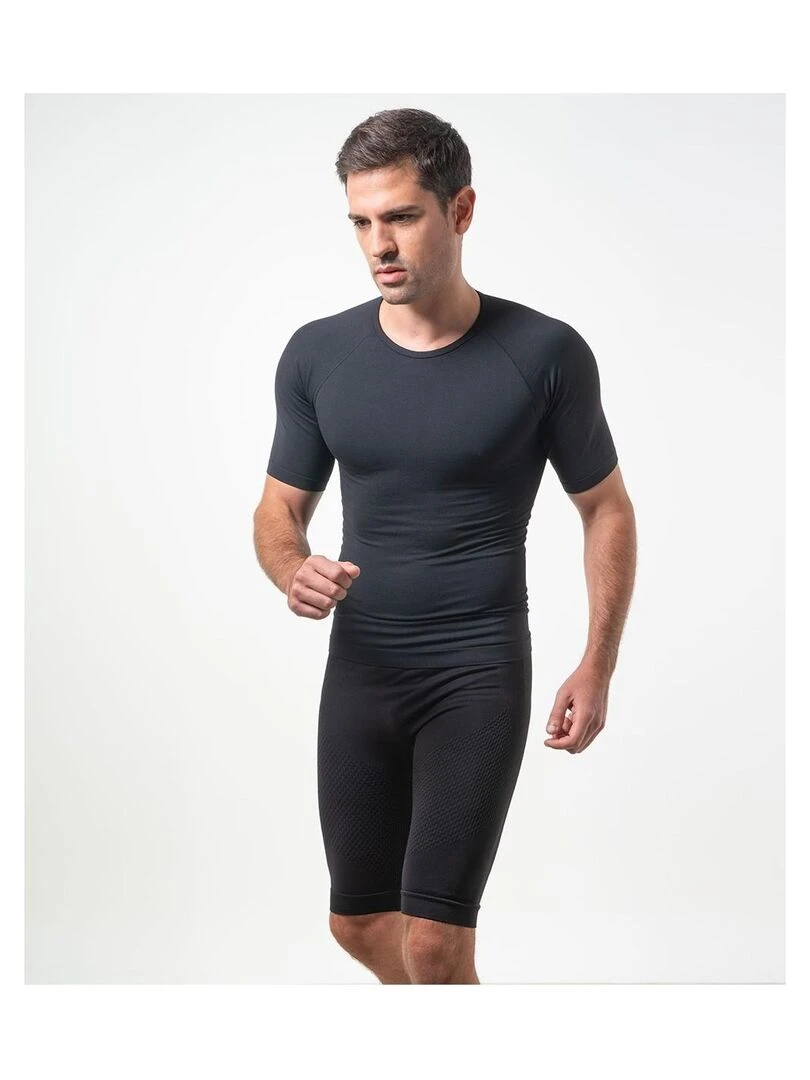 T shirt amincissant avec fibre Emana Speed Noir Noir