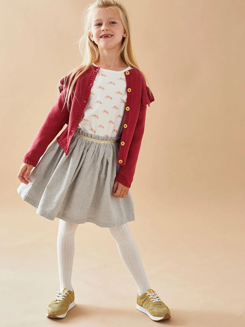Jupe évasée chiné Noukie's Beige