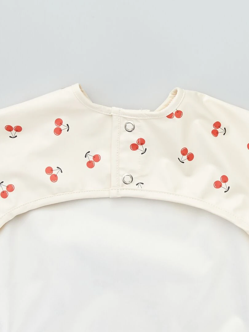 Bavoir imperméable imprimé   Ecru