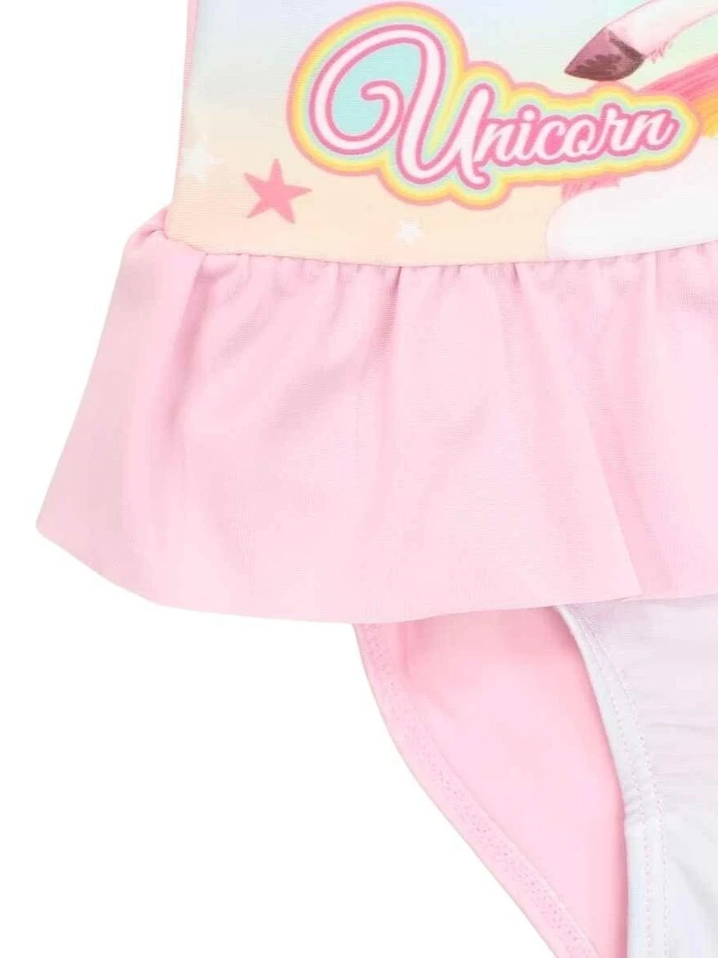 Disney   Maillot De Bain fille imprimé Unicorn Valley   Rose