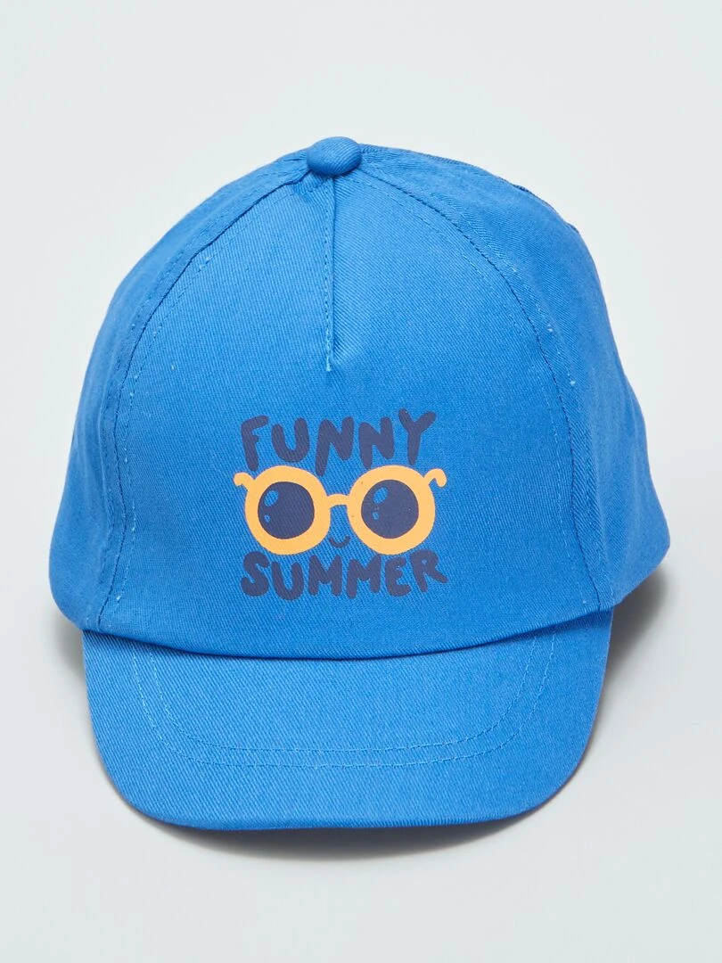 Casquette en toile imprimée Bleu