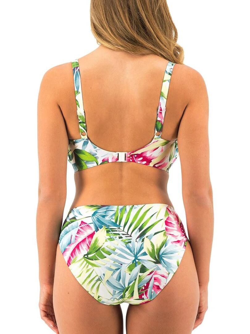 Bas de maillot imprimé tropical Langkawi   Blanc